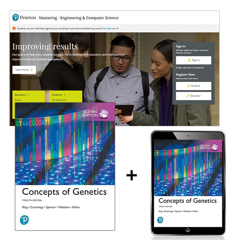 Concepts of Genetics, Global Edition + Mastering Genetics with Pearson eText, 12th Edition, 9781488658174