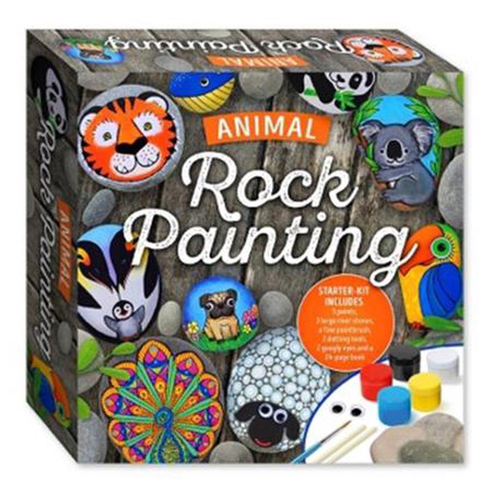 Hinkler Animal Rock Painting Box Set, 9781488916403
