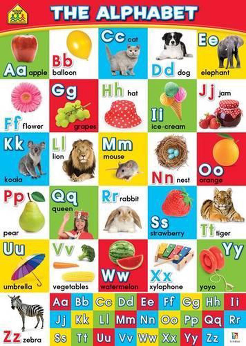 Free Alphabet Charts Alphabet Wall Chart Paperback 9781488928000 Buy Online The