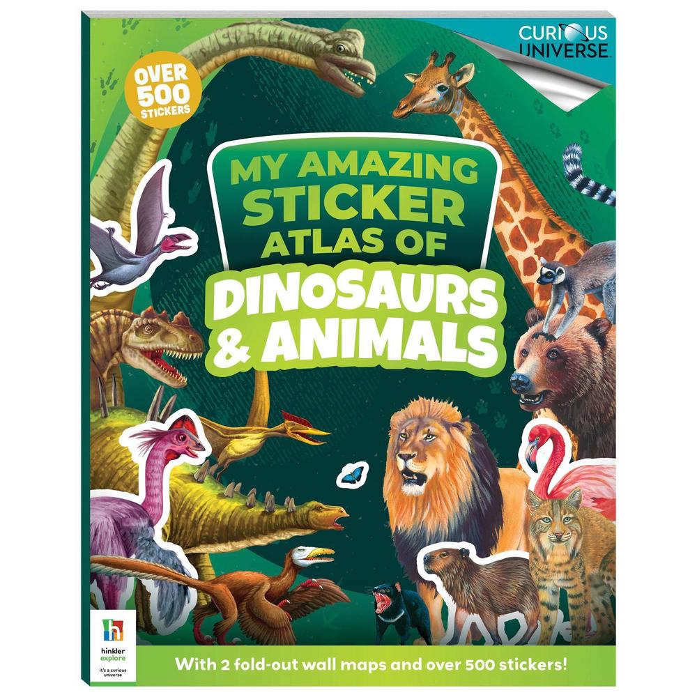 Incredible Sticker Atlas Dinosaurs and Animals by Hinkler Pty Ltd