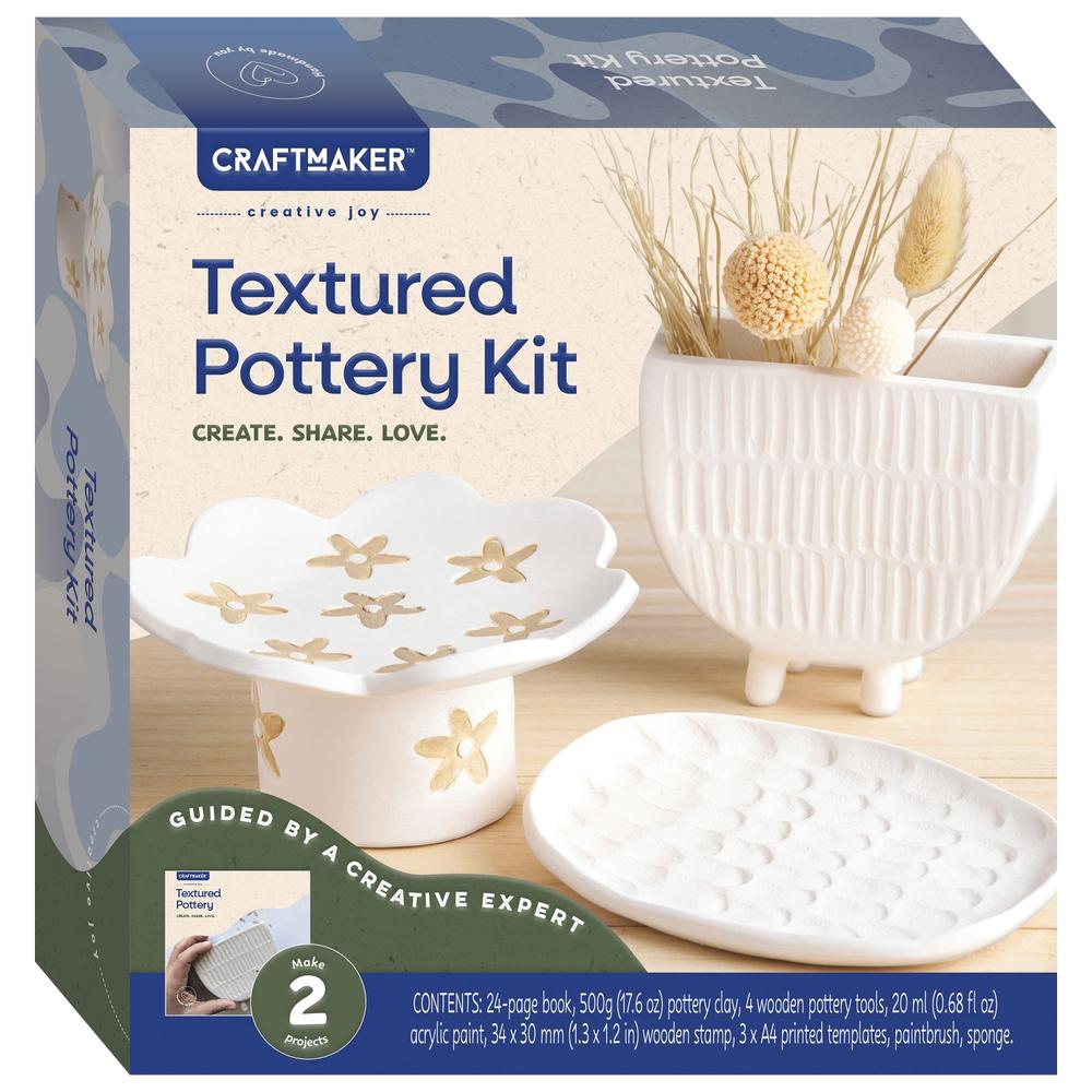 Craft Maker Classic Textured Pottery Kit, 9781488960963