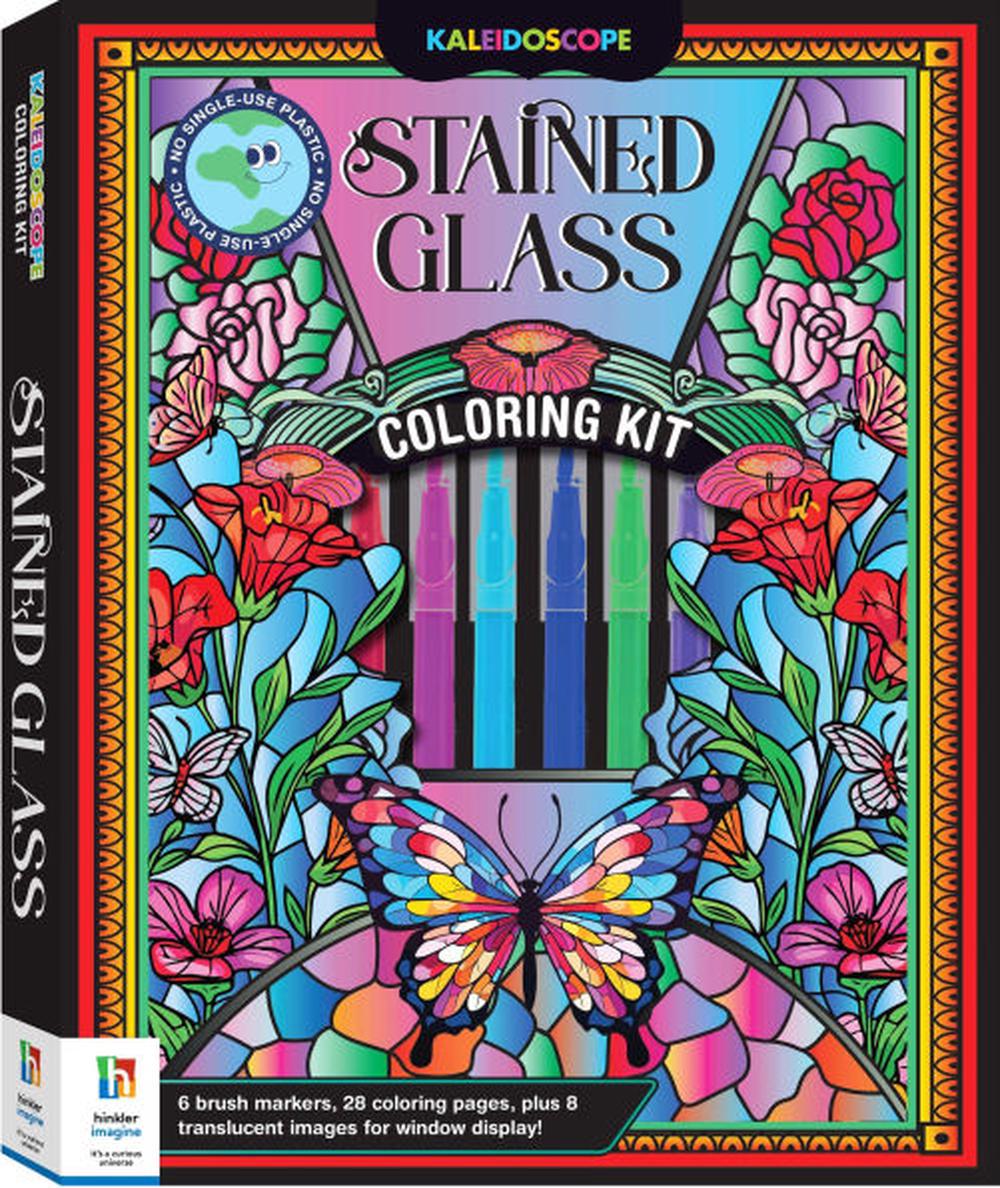 Hinkler Kaleidoscope Stained Glass Colouring Kit, 9781488972263