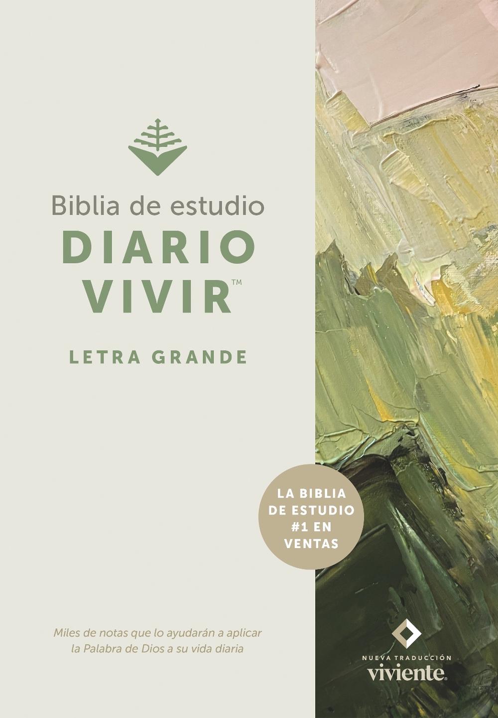 Biblia de Estudio del Diario Vivir Ntv, Letra Grande (Tapa Dura, Letra Roja) by