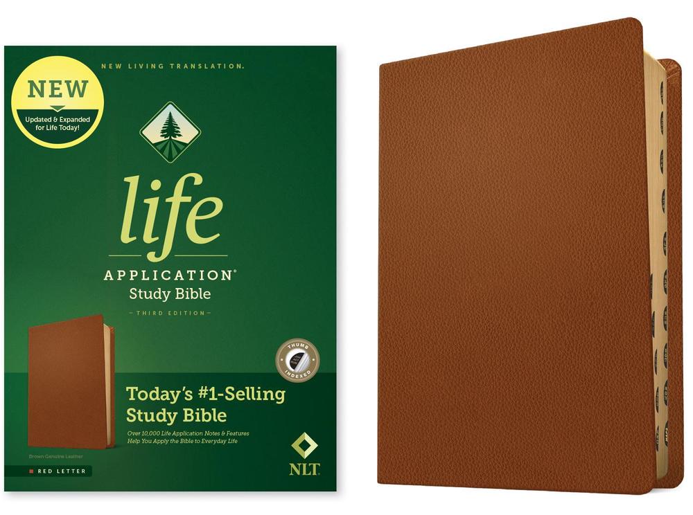 NLT Life Application Study Bible, Third Edition, Brown, 9781496479037