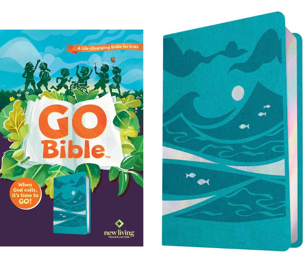 NLT Go Bible for Kids (Leatherlike, Teal Ocean), 9781496486561