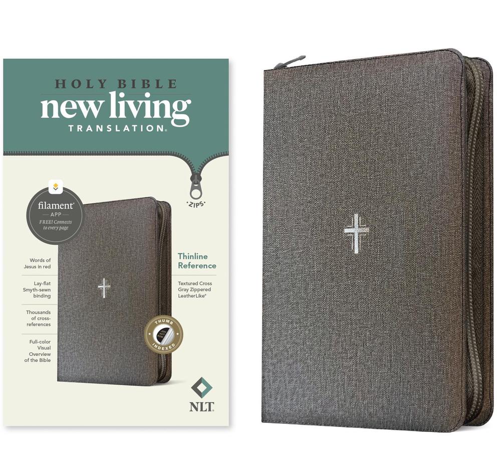 NLT Thinline Reference Zipper Bible, Filament Enabled, 9781496489890