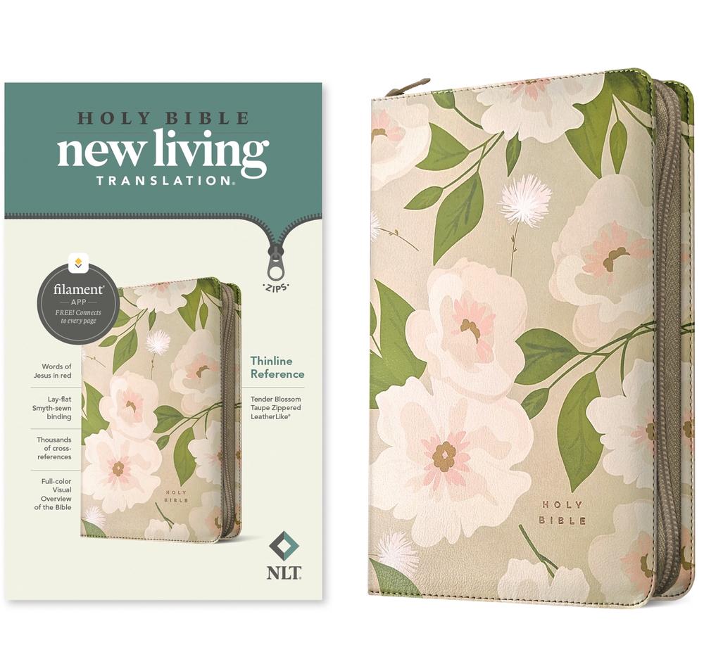 NLT Thinline Reference Zipper Bible, Filament Enabled, 9781496489906