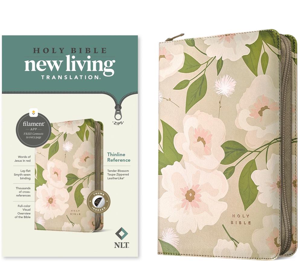 NLT Thinline Reference Zipper Bible, Filament Enabled, 9781496489913