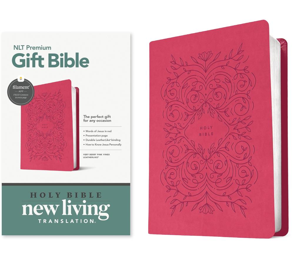 NLT Premium Gift Bible, Filament Enabled, Very Berry, 9781496490759