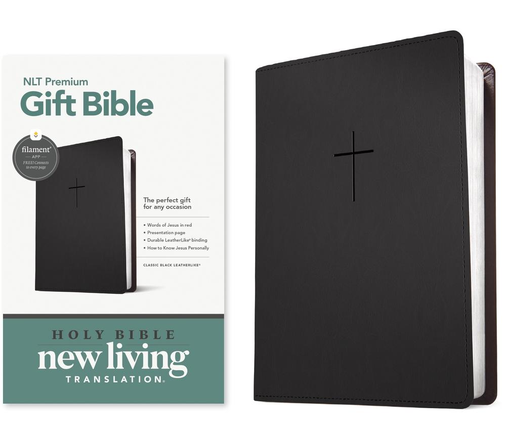 NLT Premium Gift Bible, Filament Enabled, Classic Black, 9781496490773