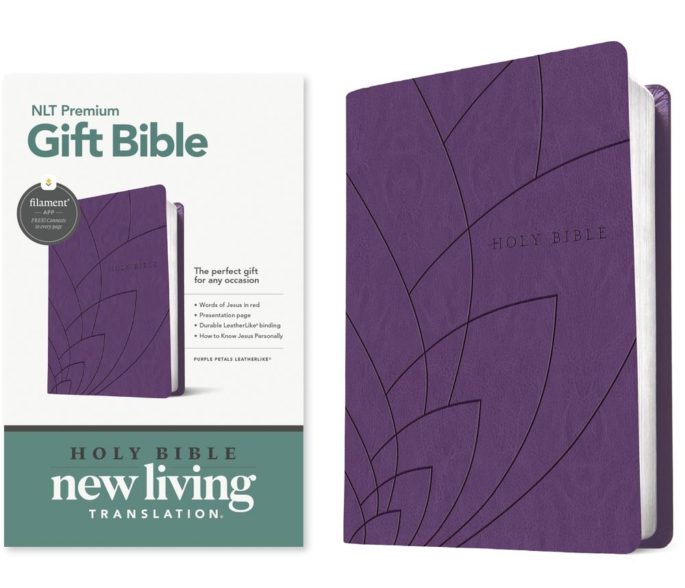 NLT Premium Gift Bible, Filament Enabled, Purple, 9781496490803