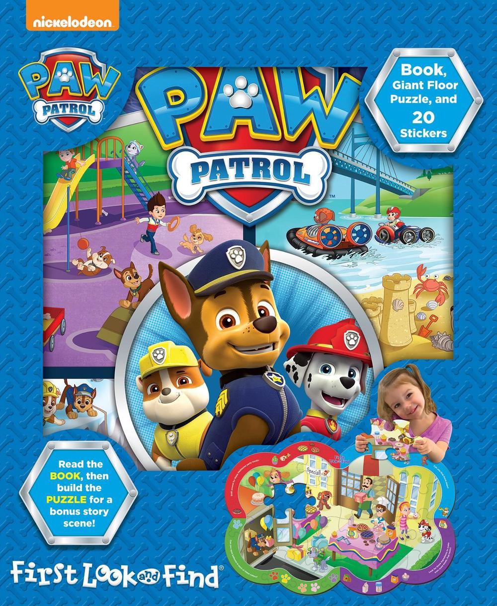 Nickelodeon PAW Patrol: First Look and Find Book, Giant Floor Puzzle and 20 Stickers by PI Kids - ISBN: 9781503728820
