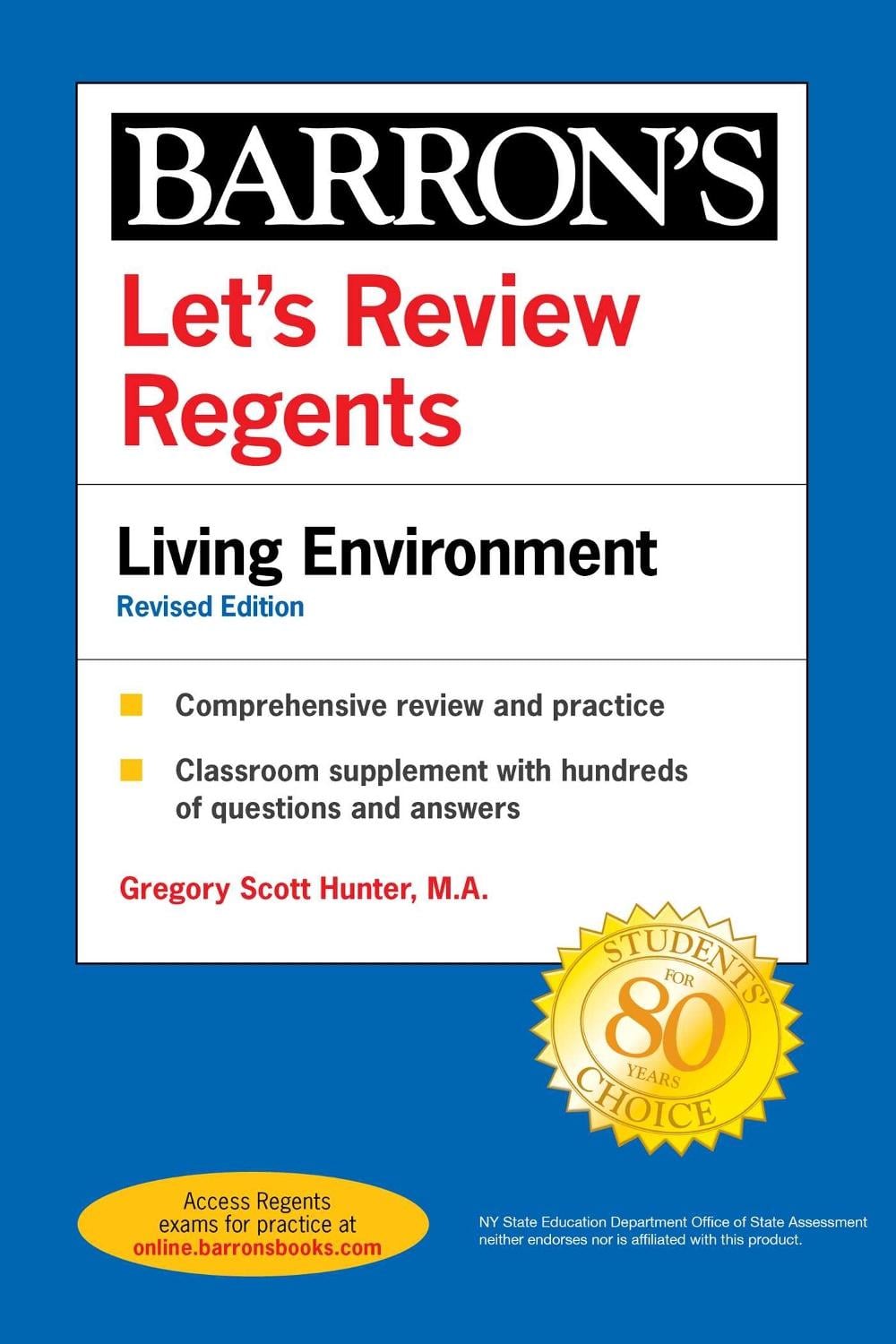 Let's Review Regents: Living Environment Revised Edition by Gregory Scott Hunter - ISBN: 9781506264783