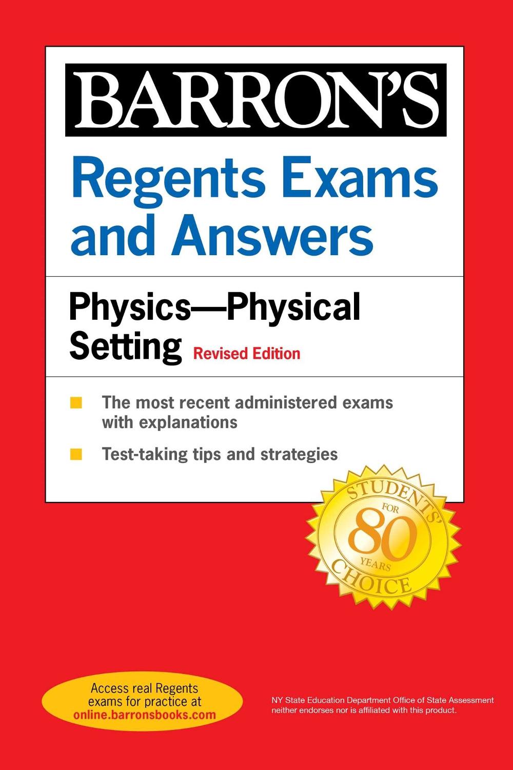 Regents Exams and Answers Physics Physical Setting Revised Edition by Miriam Lazar, M.S. Ed. - ISBN: 9781506266374