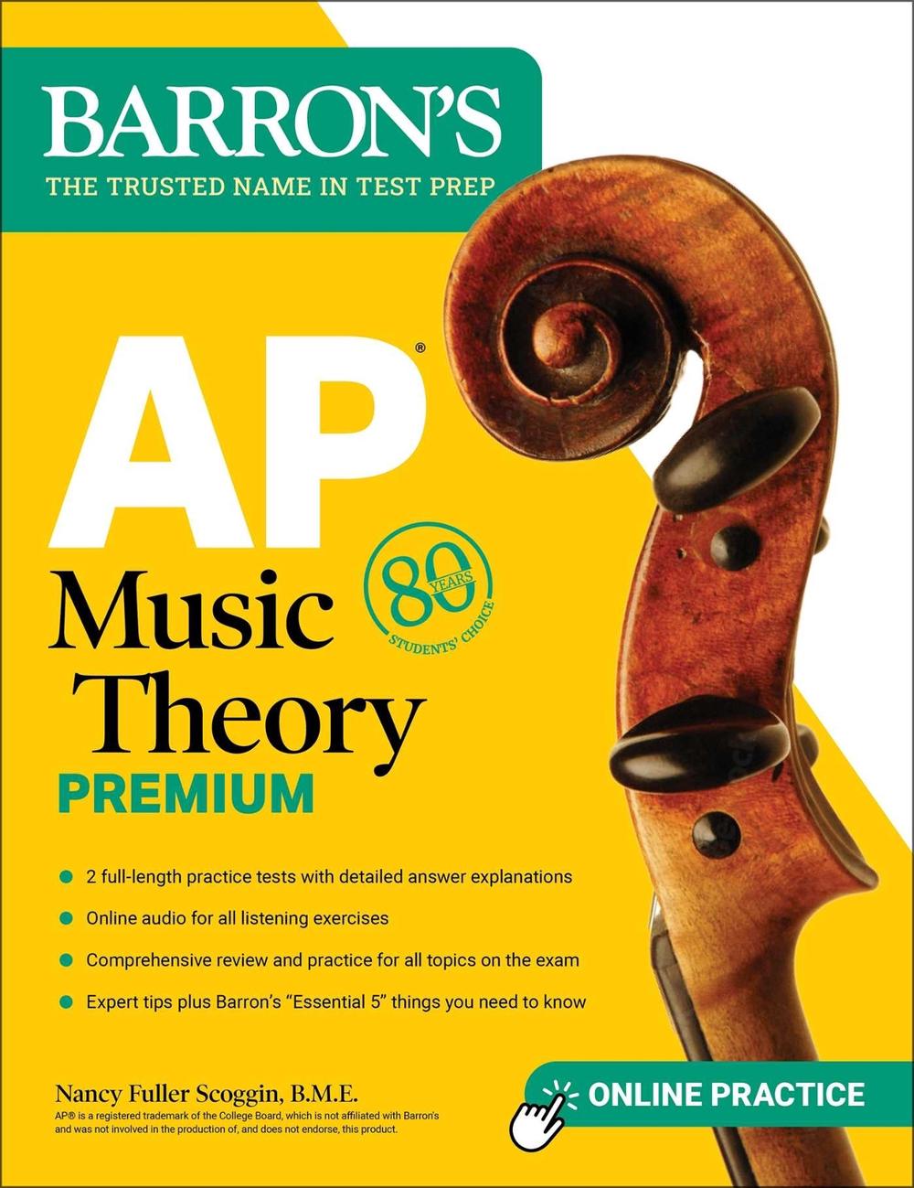 AP Music Theory Premium, Fifth Edition: Prep Book with 2 Practice Tests + Comprehensive Review + Online Audio by Nancy Fuller Scoggin - ISBN: 9781506288031