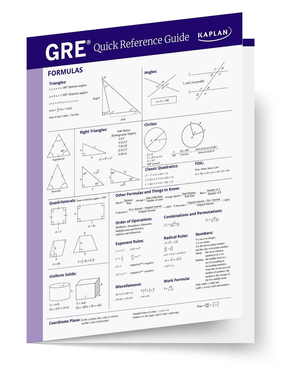 GRE Quick Reference Guide by Kaplan Test Prep - ISBN: 9781506296548
