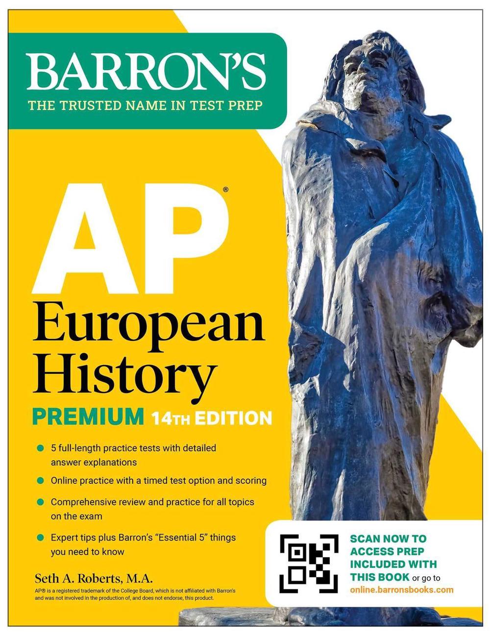 AP European History Premium, Fourteenth Edition: Prep Book with 5 Practice Tests + Comprehensive Review + Online Practice (2026) by Seth A. Roberts - ISBN: 9781506296555