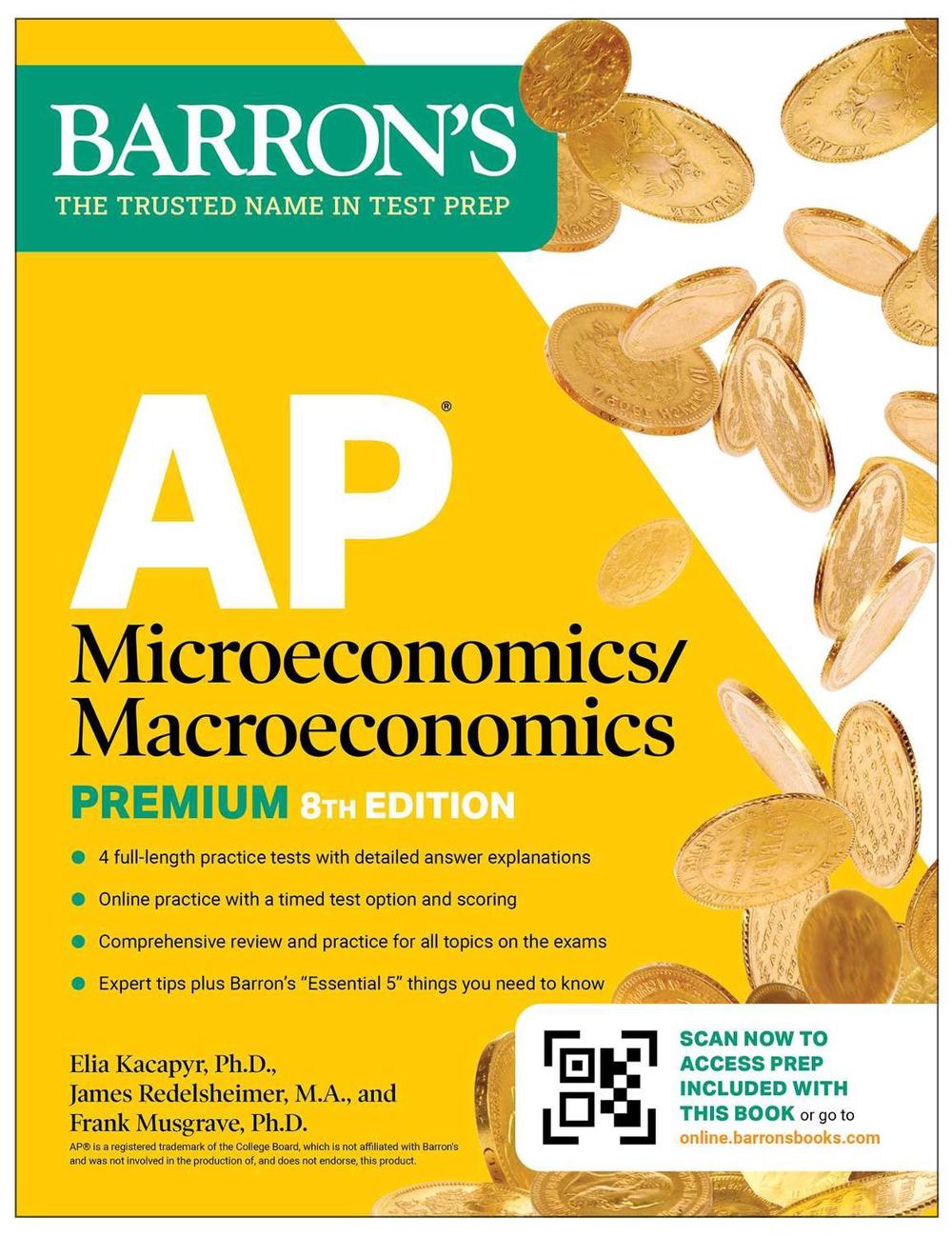 AP Microeconomics/Macroeconomics Premium, Eighth Edition: Prep Book with 4 Practice Tests + Comprehensive Review + Online Practice (2026) by Frank Musgrave - ISBN: 9781506296685