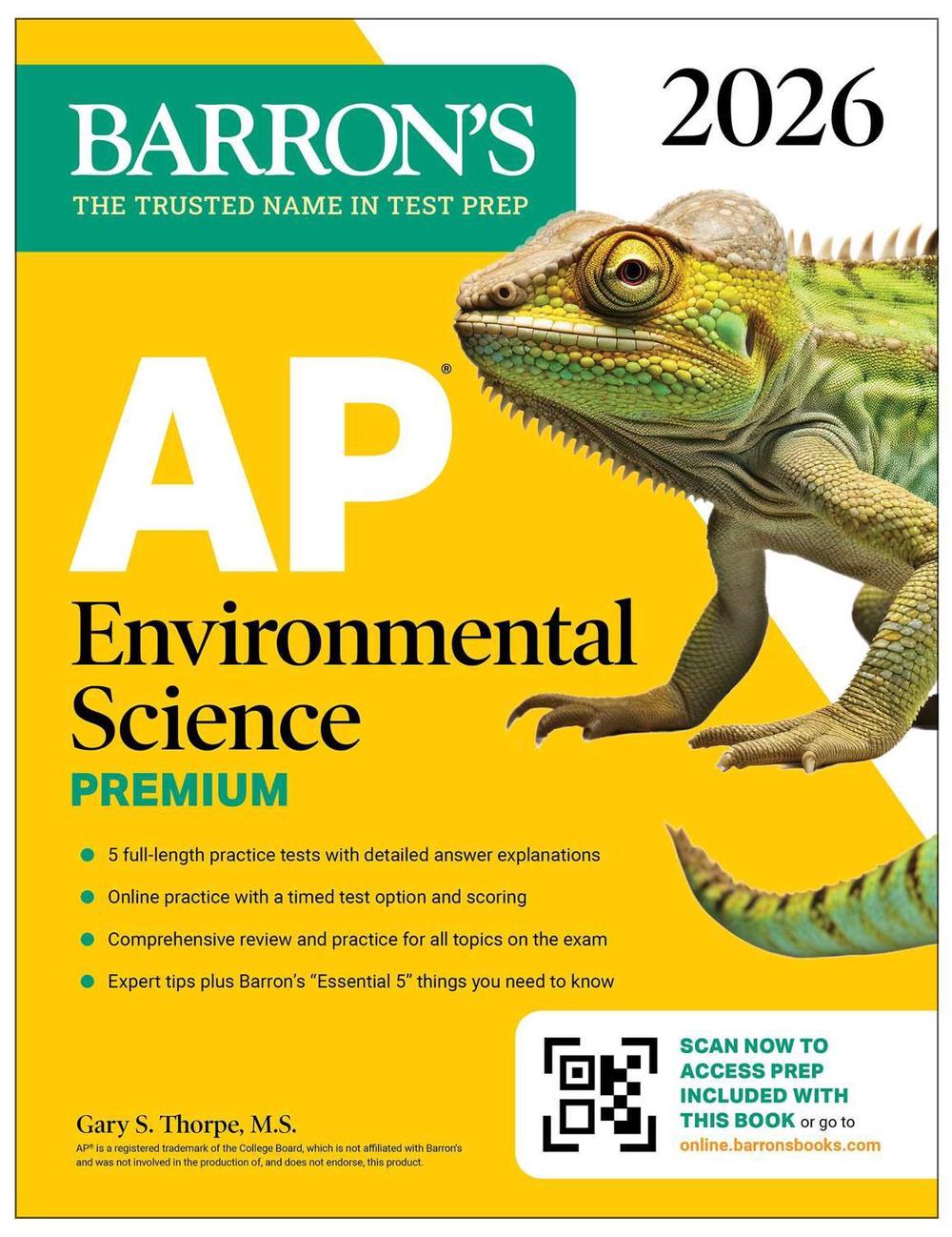 AP Environmental Science Premium, 2026: Prep Book With 5 Practice Tests + Comprehensive Review + Online Practice by Gary S. Thorpe - ISBN: 9781506296746
