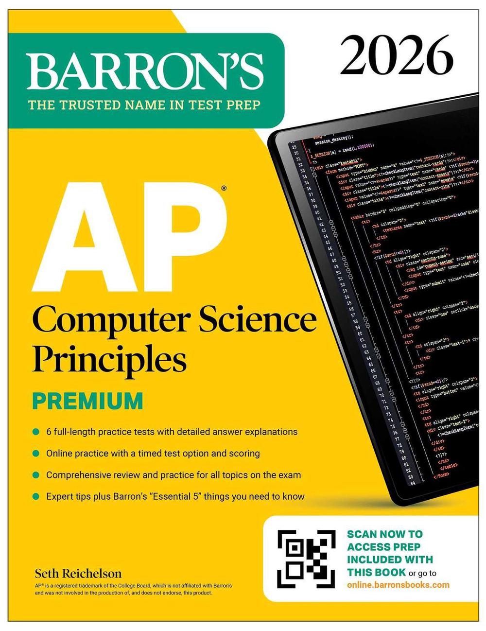 AP Computer Science Principles Premium, 2026: Prep Book with 6 Practice Tests + Comprehensive Review + Online Practice, 9781506297668
