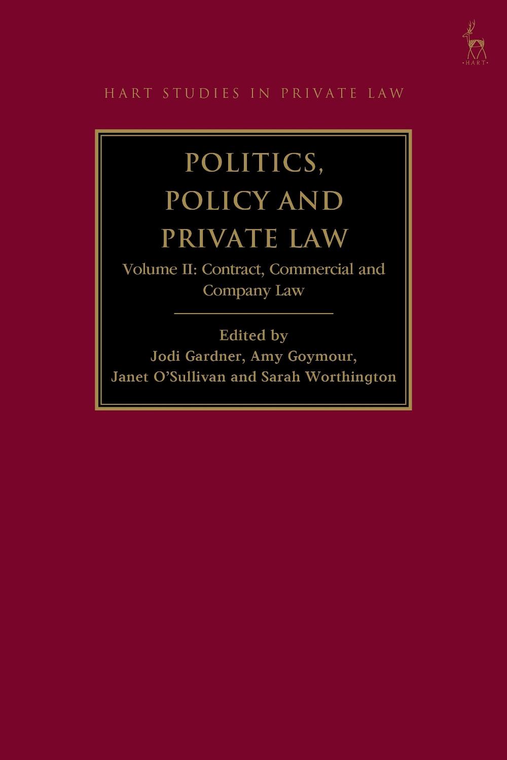 Politics, Policy and Private Law, 9781509961016