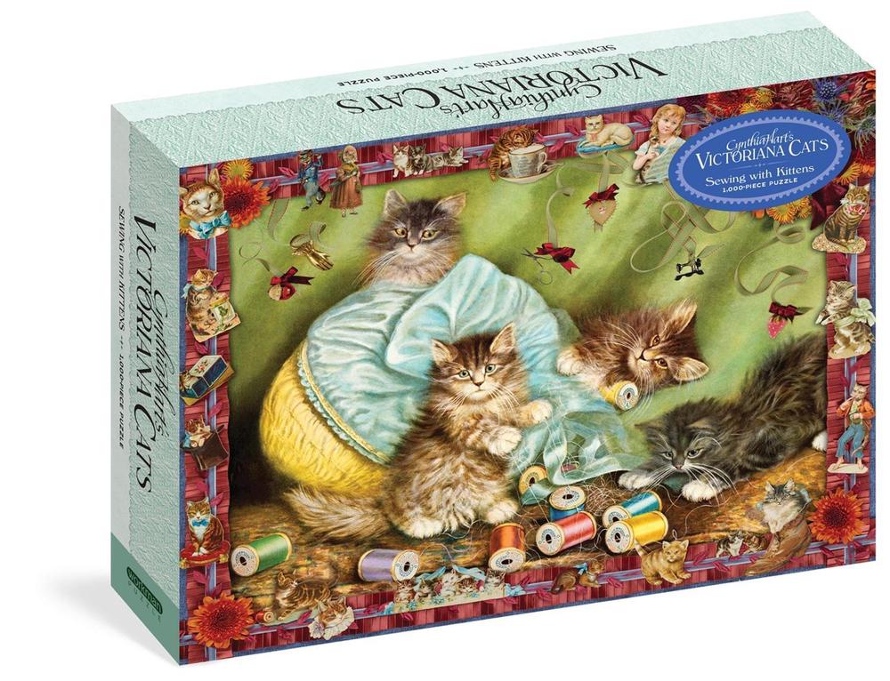Cynthia Hart's Victoriana Cats: Sewing with Kittens 1,000-Piece Puzzle by Cynthia Hart - ISBN: 9781523523733