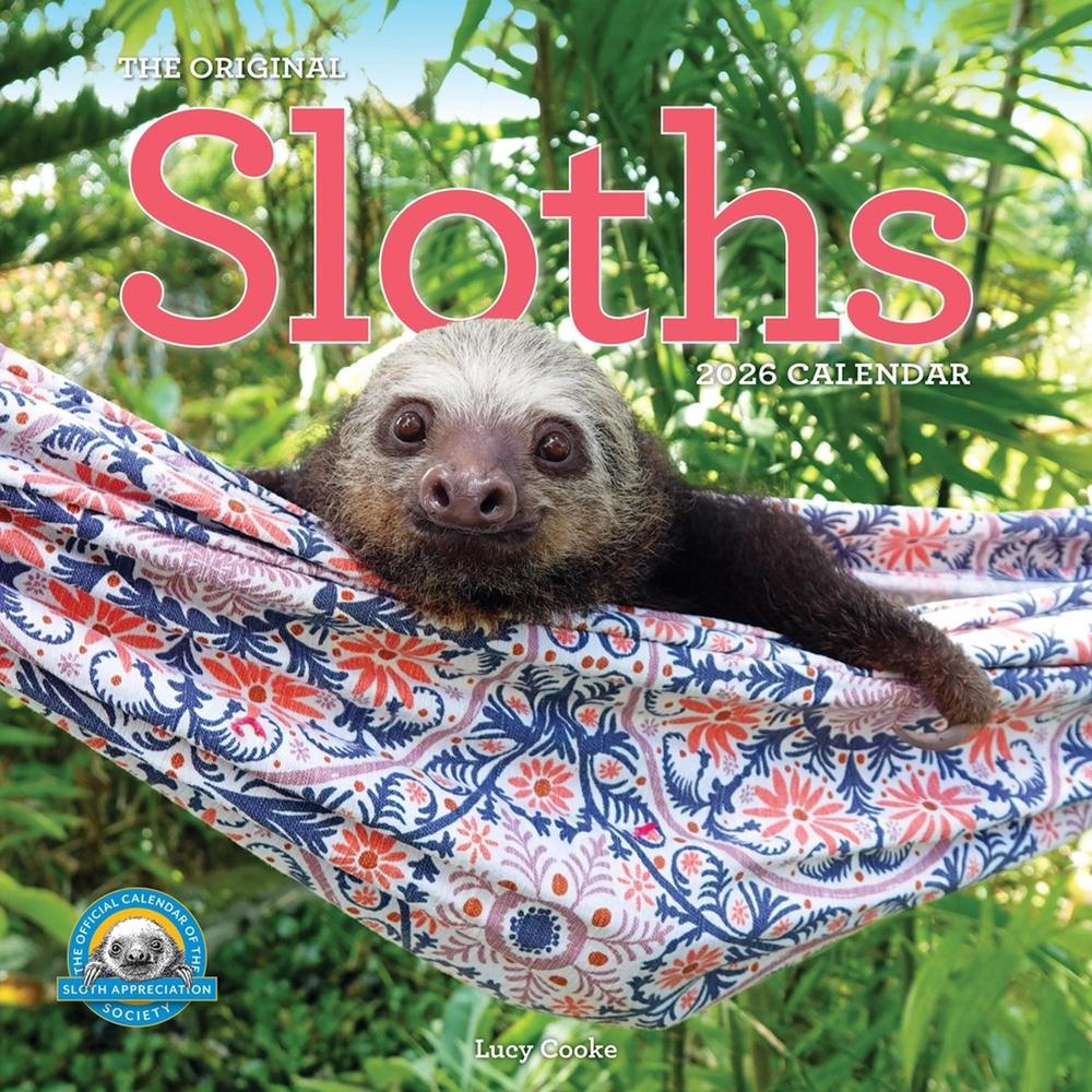 Original Sloths Wall Calendar 2026, 9781523529339