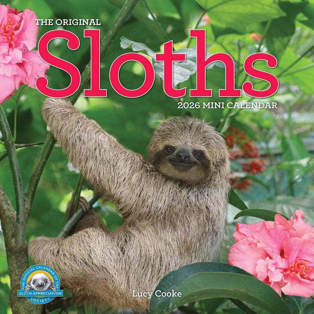 Original Sloths Mini Wall Calendar 2026, 9781523529346