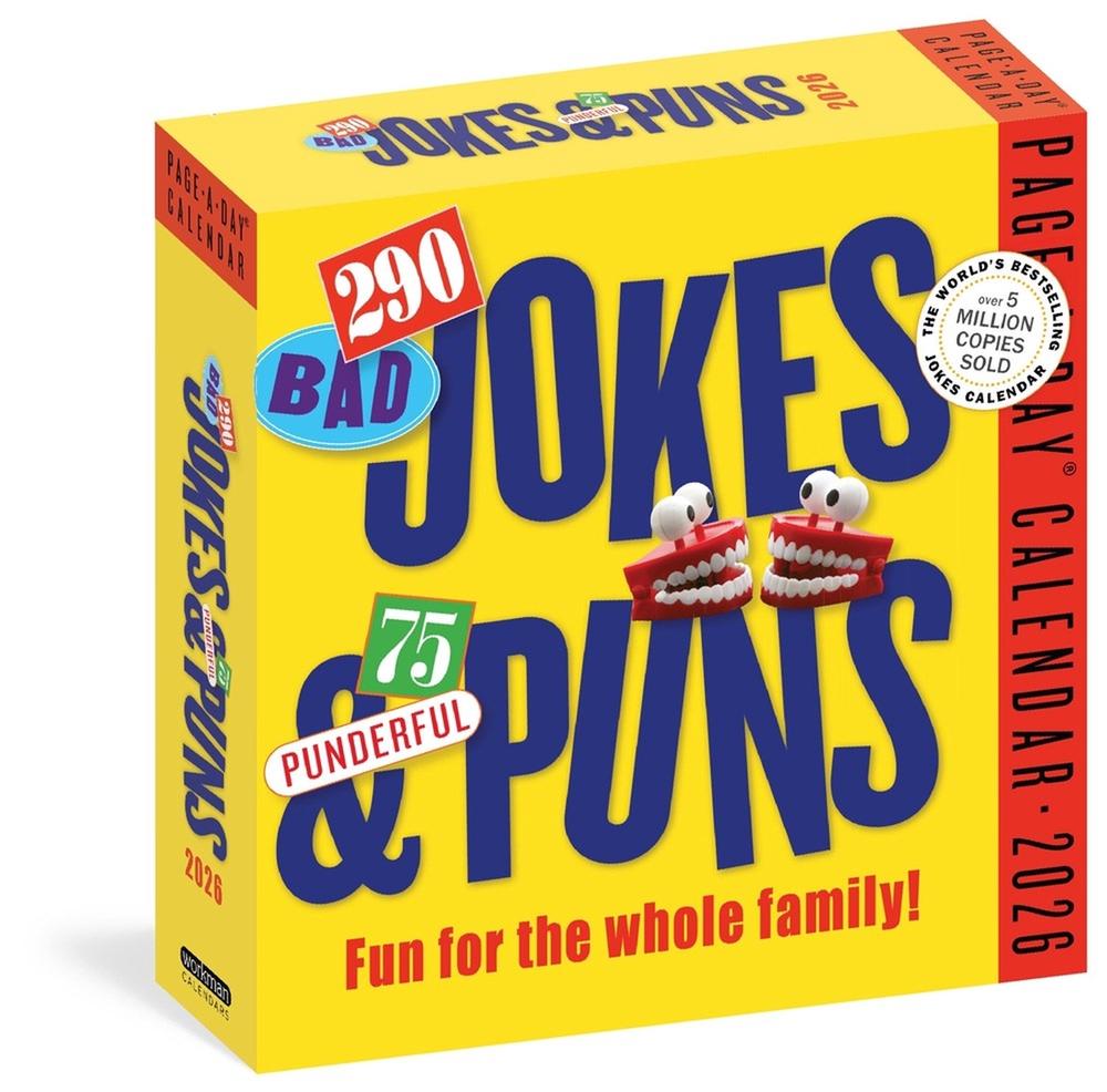 290 Bad Jokes & 75 Punderful Puns Page-A-Day® Calendar 2026, 9781523530410