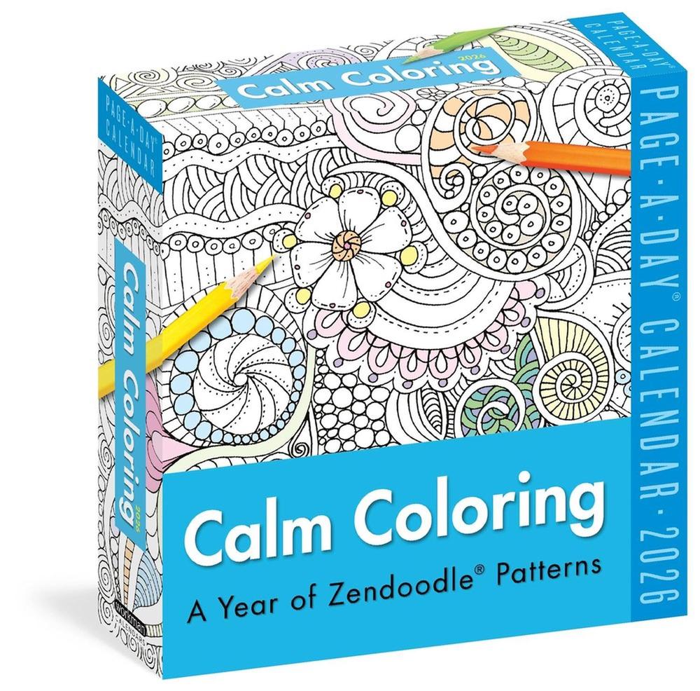 Calm Coloring Page-A-Day® Calendar 2026, 9781523530885