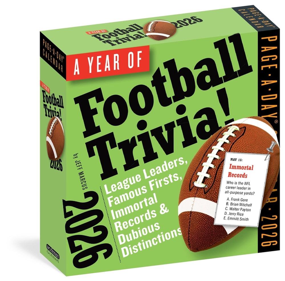 Year of Football Trivia! Page-A-Day® Calendar 2026, 9781523531141