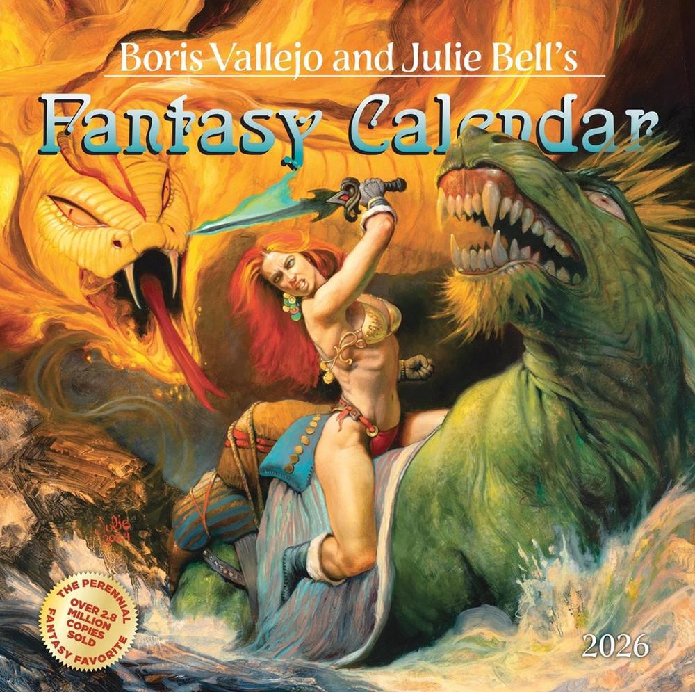 Boris Vallejo and Julie Bell's Fantasy Wall Calendar 2026, 9781523531165