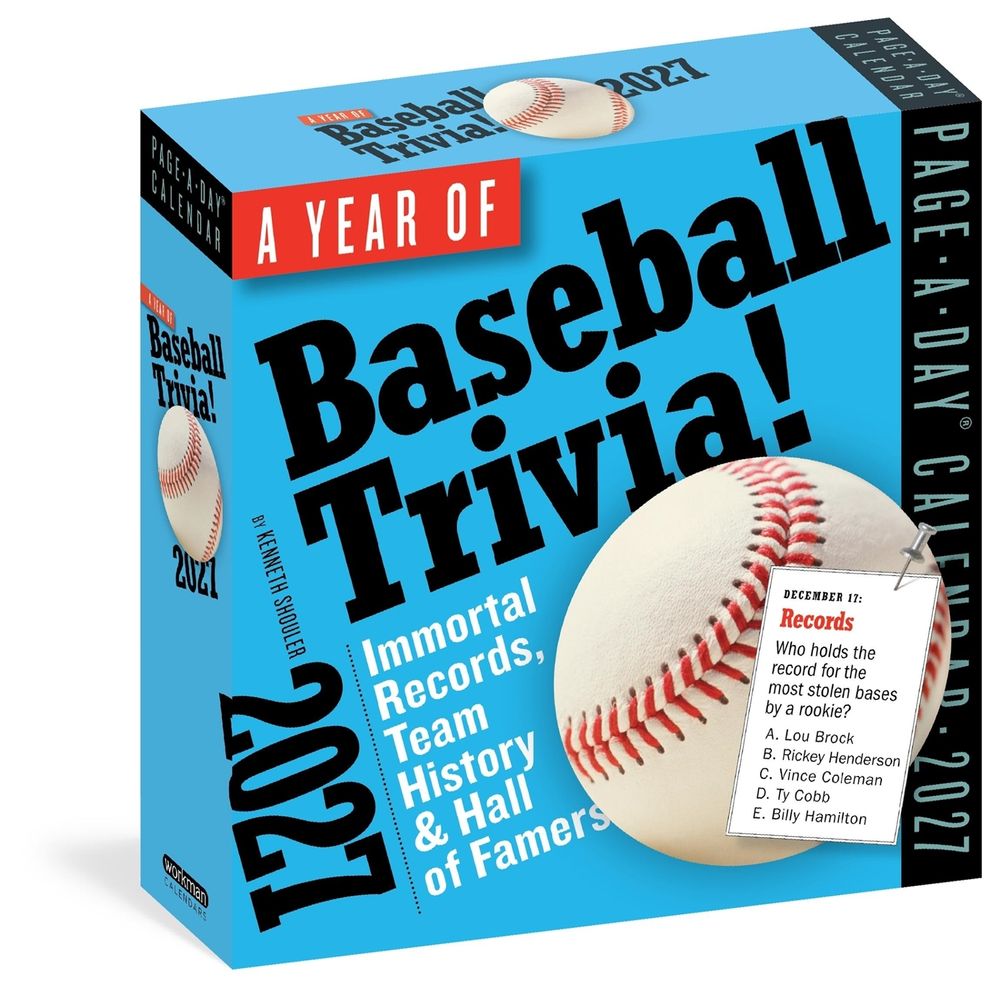 A Year of Baseball Trivia! Page-A-Day® Calendar 2027 by Kenneth Shouler - ISBN: 9781523534487