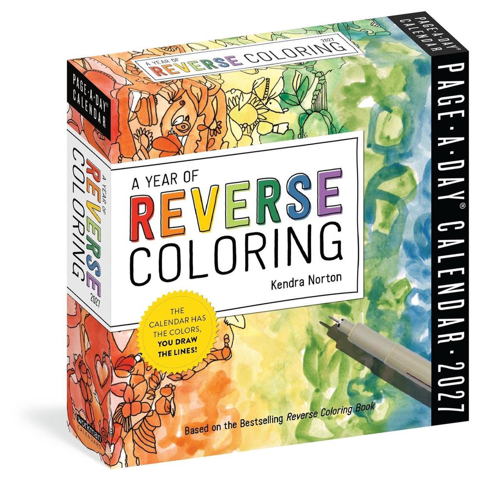 A Year of Reverse Coloring Page-A-Day® Calendar 2027 by Kendra Norton - ISBN: 9781523534944
