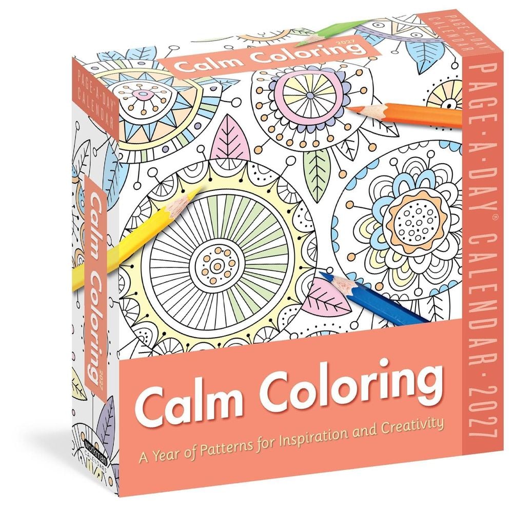 Calm Coloring Page-A-Day® Calendar 2027 by Workman Calendars - ISBN: 9781523535620