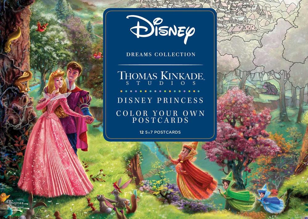 Disney Dreams Collection Thomas Kinkade Studios Disney Princess Color Your Own P, 9781524855642