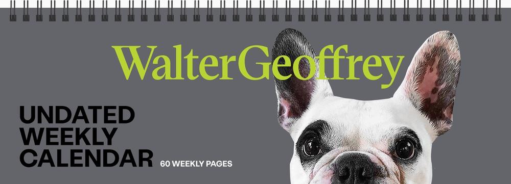 Seltzer Licensing Group Walter Geoffrey Perpetual Undated Weekly Desk Pad Calendar, 9781524867157