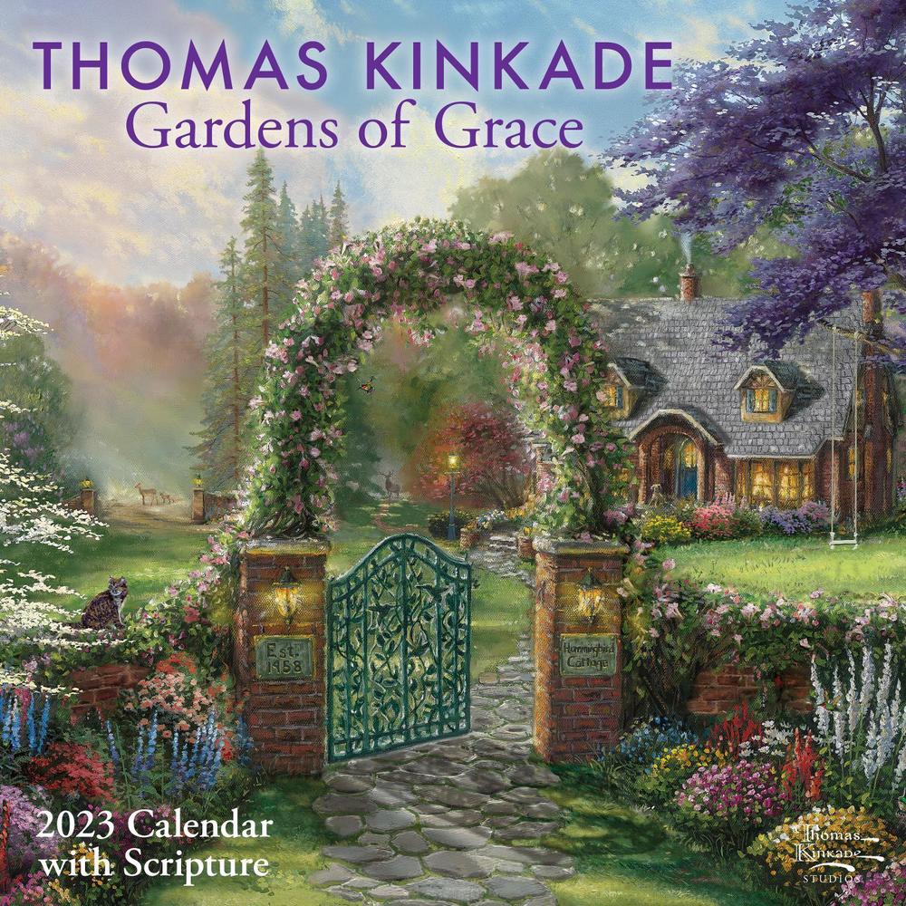 Thomas Kinkade Gardens Of Grace With Scripture 2023 Wall Calendar By 