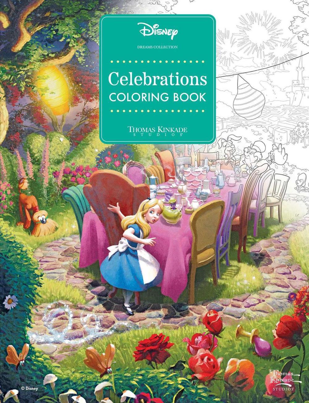 Disney Dreams Collection Thomas Kinkade Studios Celebrations Coloring Book, 9781524893682