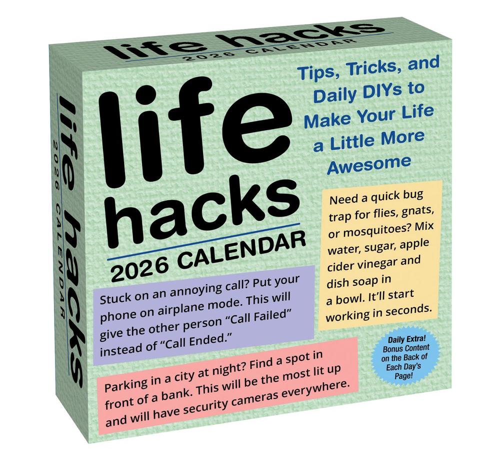Life Hacks 2026 Day-to-Day Calendar, 9781524897987
