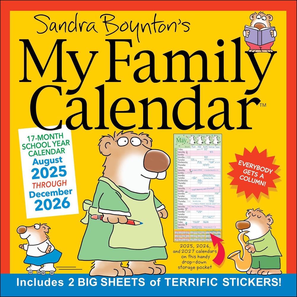 Sandra Boynton's 17-Month 2025-2026 My Family Wall Calendar, 9781524898137