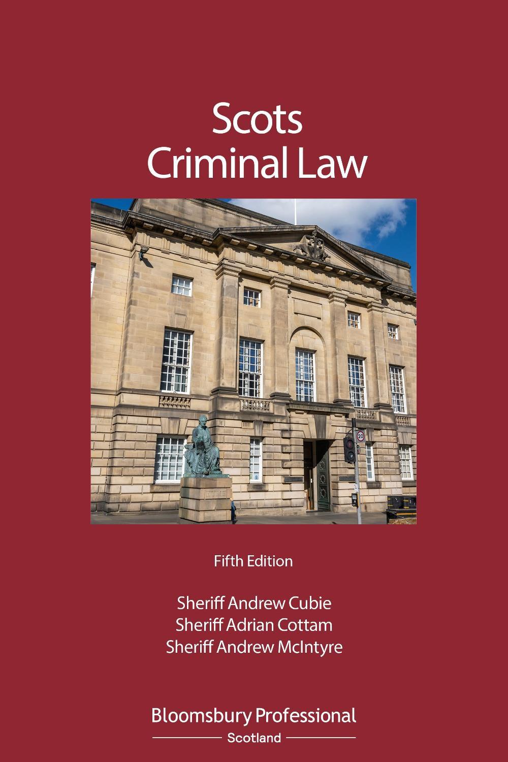 Scots Criminal Law by Sheriff Adrian Cottam, Paperback