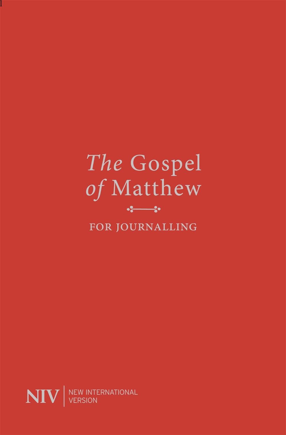 NIV Gospel of Matthew for Journalling, 9781529331615