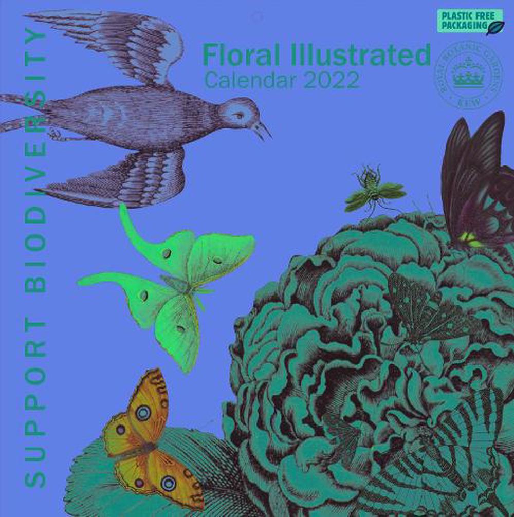Royal Botanic Gardens Kew Floral Illustrated Square Wall Calendar 2022