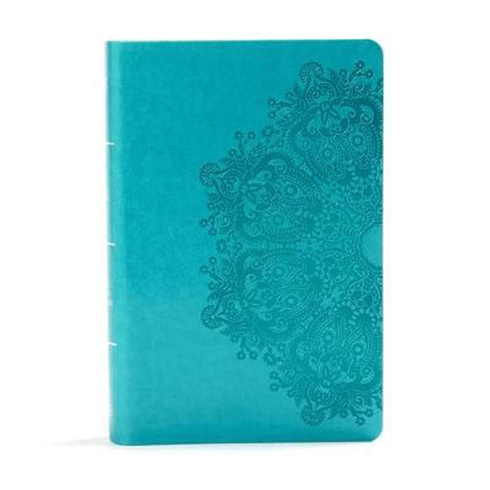 KJV Large Print Personal Size Reference Bible, Teal Leathertouch, 9781535935678