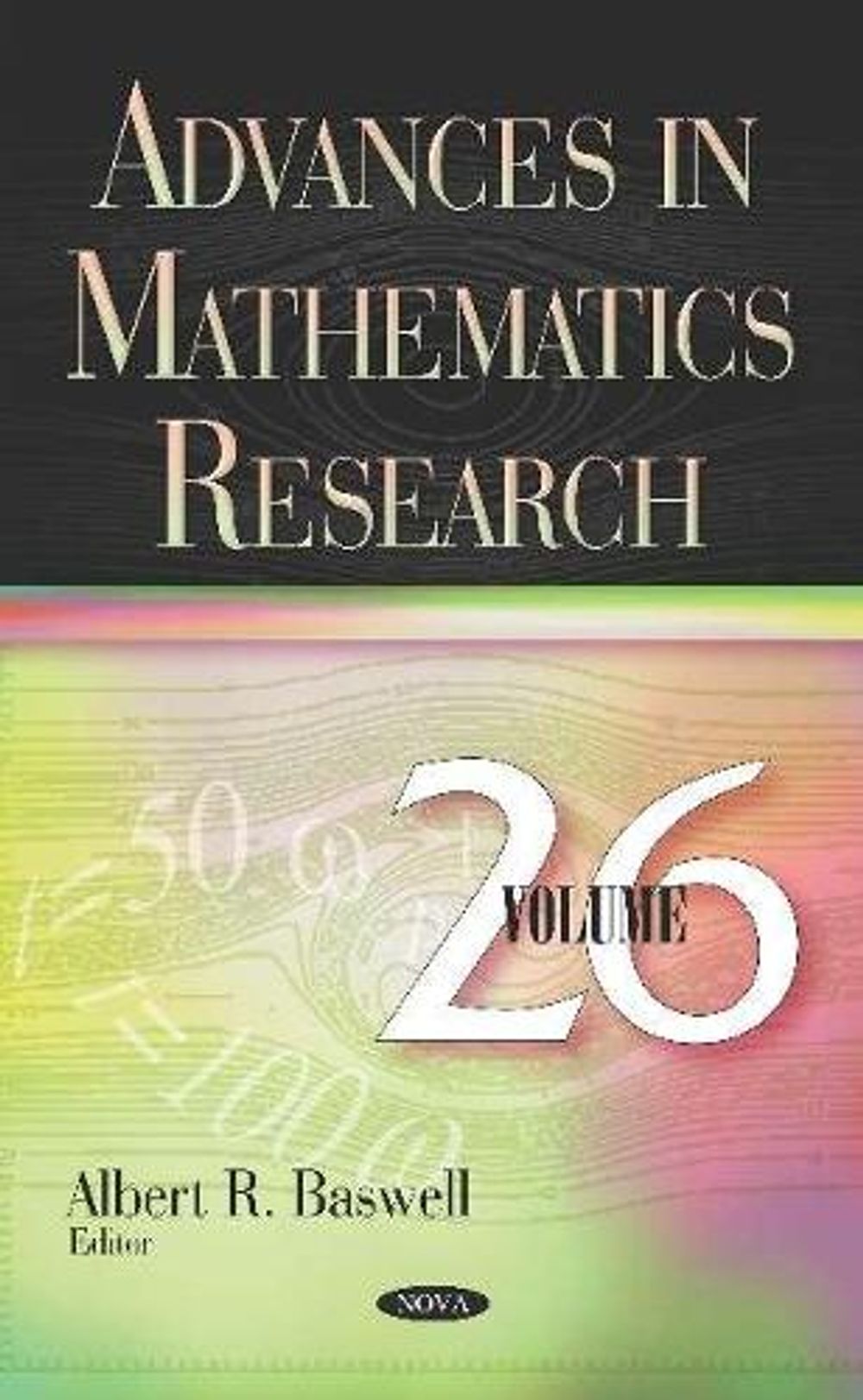 Advances in Mathematics Research by Albert R. Baswell, Hardcover ...