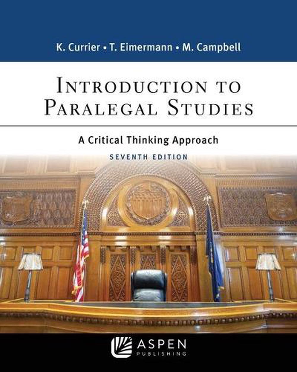 introduction to law for paralegals a critical thinking approach