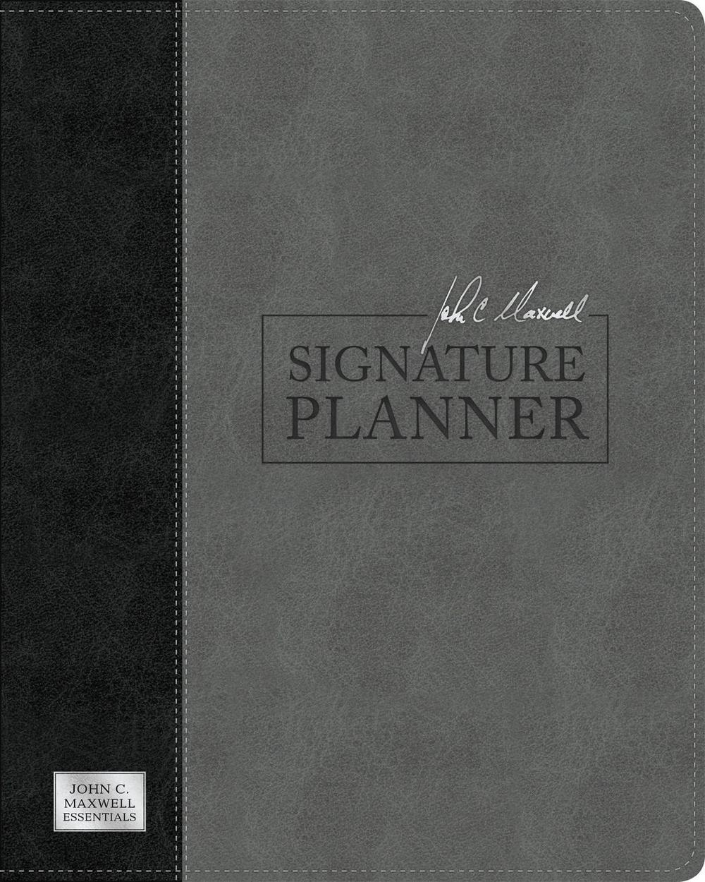 John C. Maxwell Signature Planner (Gray Black LeatherLuxe®), 9781546034261