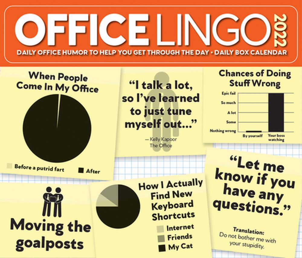 Office Lingo 2022 Box Calendar Daily Desktop by Willow Creek Press