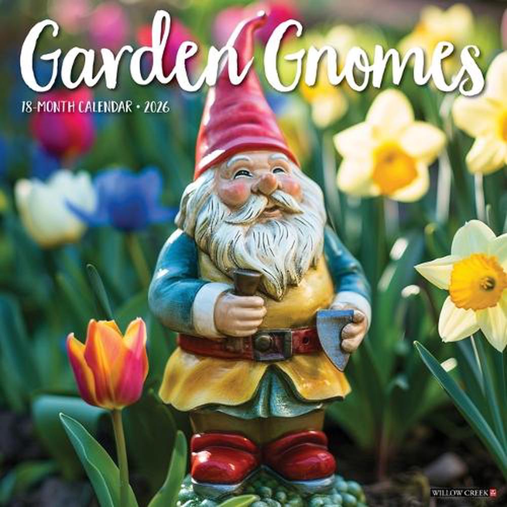 Garden Gnomes 2026 12 X 12 Wall Calendar, 9781549251191